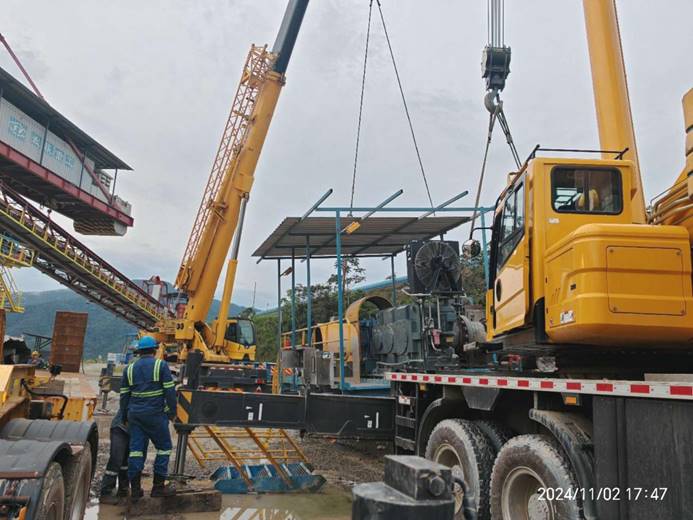 厄瓜多爾分公司完成米拉多銅礦廢石輸送系統(tǒng)延長安裝任務 厄瓜多爾分公司完成米拉多銅礦廢石輸送系統(tǒng)延長安裝任務